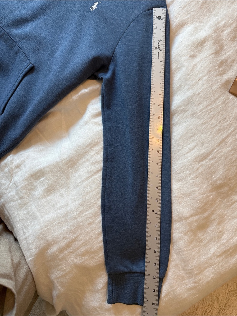 Polo Ralph Lauren Blue Pullover Hoodie Sweatshirt Men’s Large Preppy Casual - Picture 9 of 9